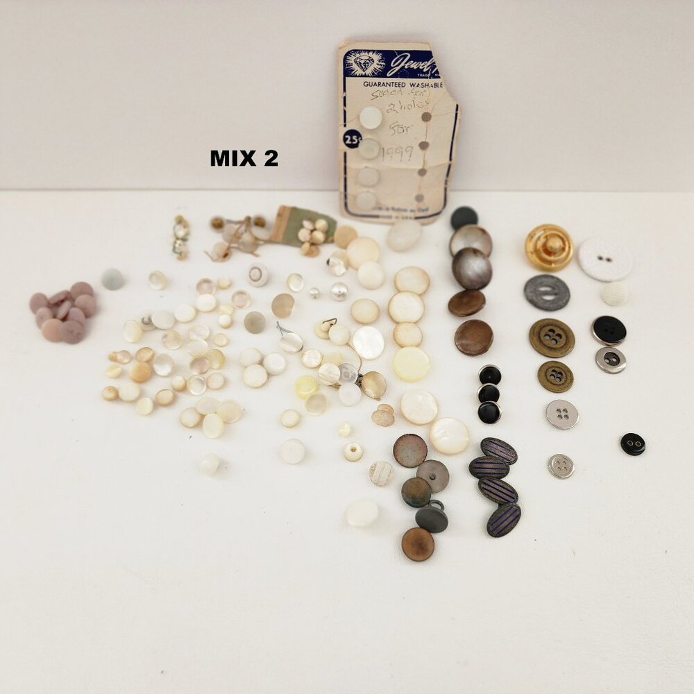 Antique Vintage Button Assorted Mix Lot 2 RARE COLLECTIBLE